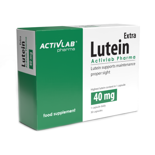Lutein Extra. Opis izdelka prehranskega dopolnila. 

Lutein Extra. Opis produktu suplementu diety.