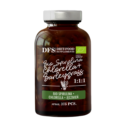 BIO Spirulina + chlorella + trawa jęczmienna