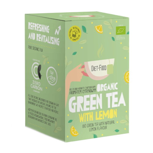 BIO Zielona herbata z cytryną, 20 x 2 g