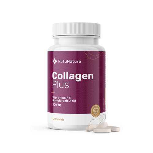 Kolagen + witamina C + kwas hialuronowy, 120 tabletek
