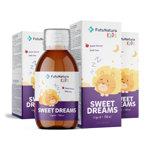 3x Sweet Dreams – Suplement diety w płynie dla dzieci na sen, razem 450 ml