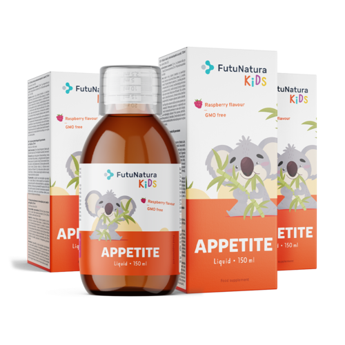 3x APPETITE – Suplement diety w płynie dla dzieci na apetyt, razem 450 ml