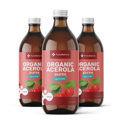 3x BIO Gęsty Sok z Aceroli, razem 1500 ml