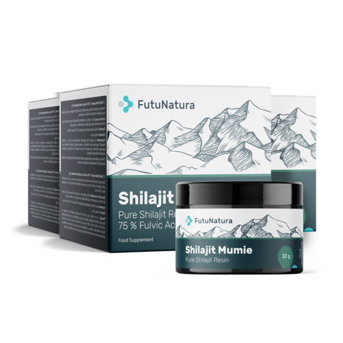 3x Żywica Shilajit Mumie – 75 % kwasu fulwowego, razem 90 g