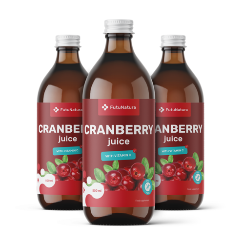 3x Sok żurawinowy, razem 1500 ml
