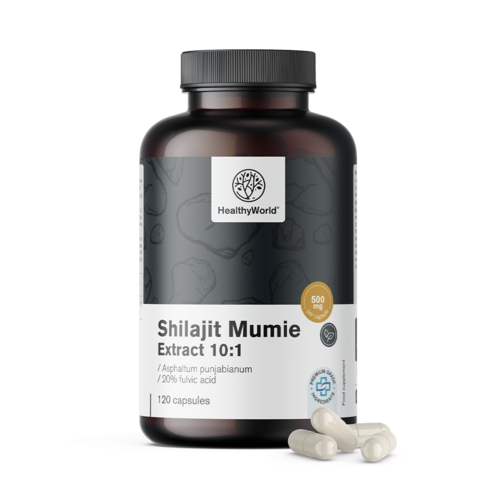 Shilajit Mumie Extract 10:1, 120 kapsułek