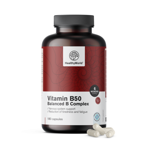 Kompleks witamin B50, 180 kapsułek