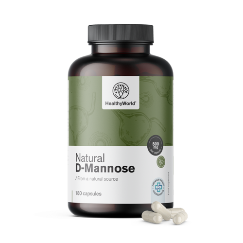 Naturalna D-mannoza 1500 mg, 180 kapsułek