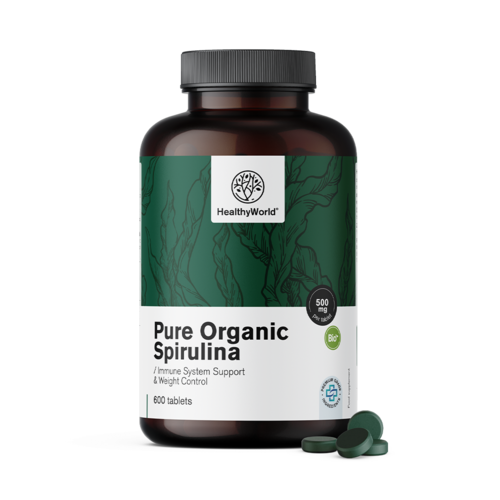 BIO Spirulina 500 mg w tabletkach.