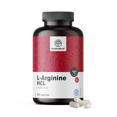 L-arginina HCL 4500 mg, 365 kapsułek