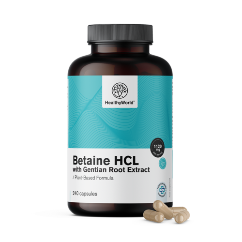 Betaina HCL 1120 mg, 240 kapsułek