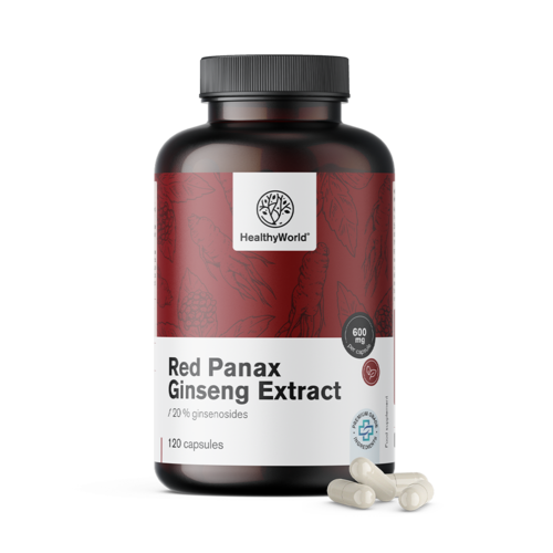 Red Panax Ginseng - ekstrakt z czerwonego żeń-szenia 600 mg, 120 kapsułek