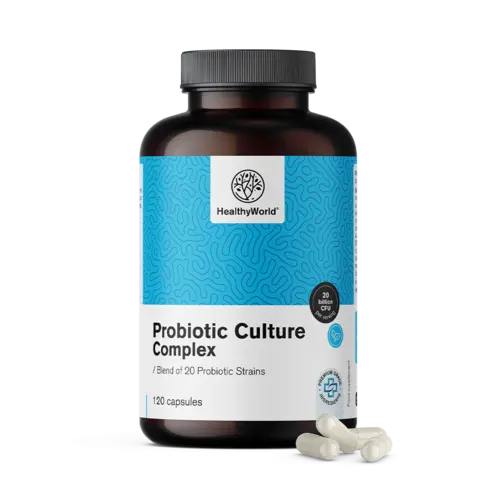 HealthyWorld® Probiotic Culture - kompleks kultur mikrobakteryjnych 120 kapsułek
