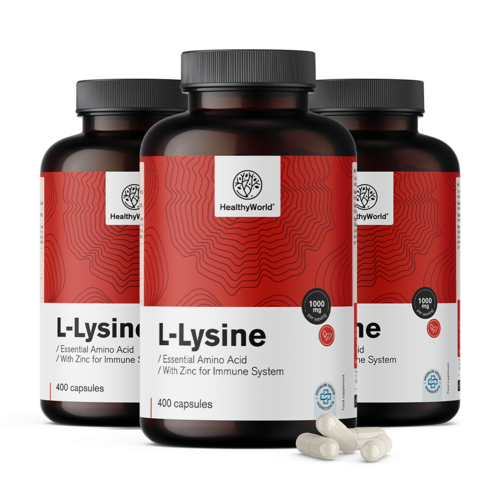 3x L-lizyna 1000 mg, razem 1200 kapsułek