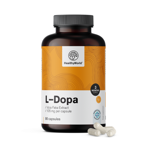 L-dopa 105 mg - z ekstraktu z bobu, 90 kapsułek