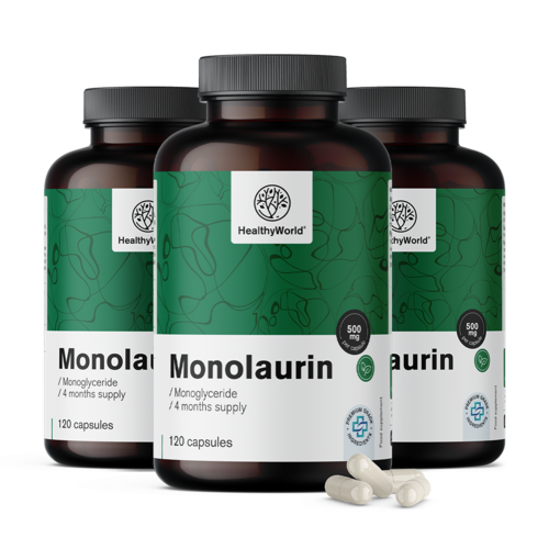 3x Monolauryna 500 mg, razem 360 kapsułek