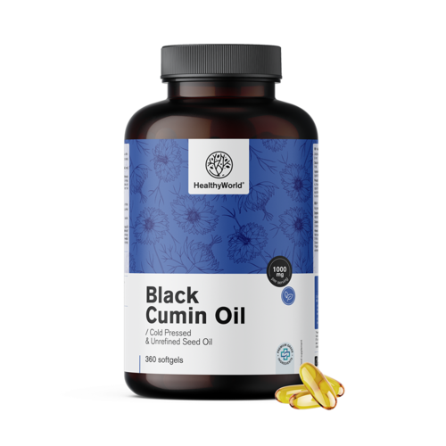Olej z czarnuszki 1000 mg, 360 kapsułek miękkich