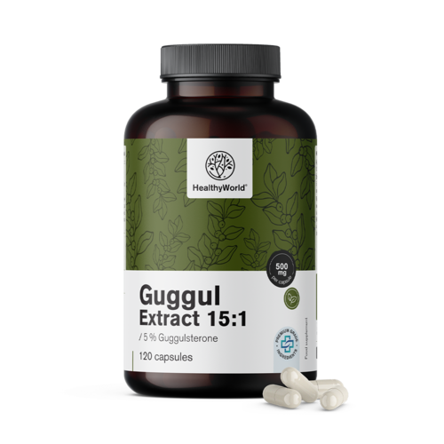 Guggul 500 mg - ekstrakt 15:1, 120 kapsułek