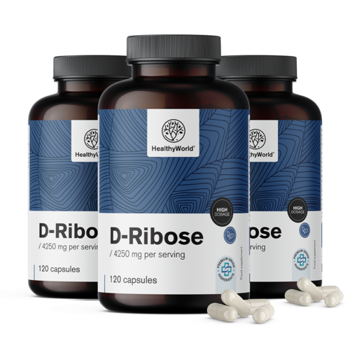 3x D-ryboza 850 mg, razem 360 kapsułek