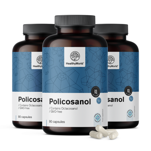 3x Policosanol 25 mg, razem 270 kapsułek