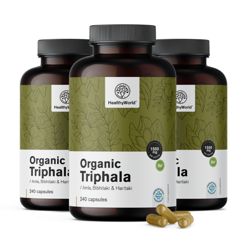 3x BIO Triphala 1500 mg, razem 720 kapsułek