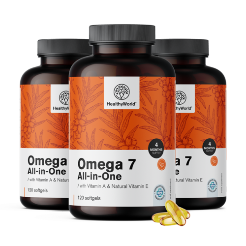 3x Omega-7 All-in-One, razem 360 kapsułek miękkich
