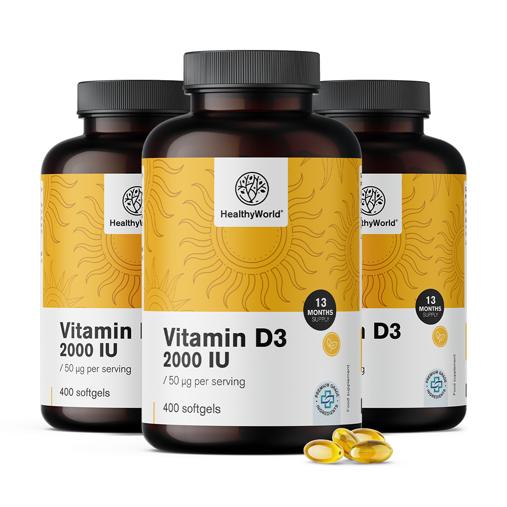 3x Witamina D3 2000 j.m. Vitamin D3 2000 i.e.