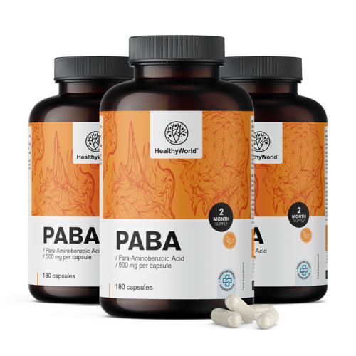 3x PABA 500 mg, razem 540 kapsułek