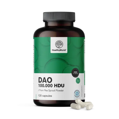 HealthyWorld® DAO diaminooksydaza 100.000 HDU 120 kapsułek