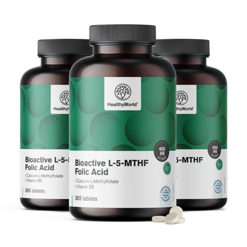3x Aktywny Kwas Foliowy L-5-MTHF, razem 1095 tabletek