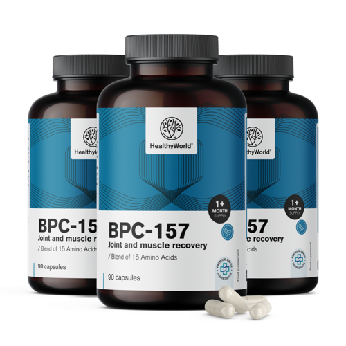 3x BPC-157 – regeneracja mięśni i stawów, razem 270 kapsułek