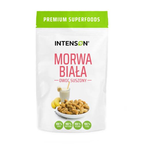 Biała morwa, suszone owoce.