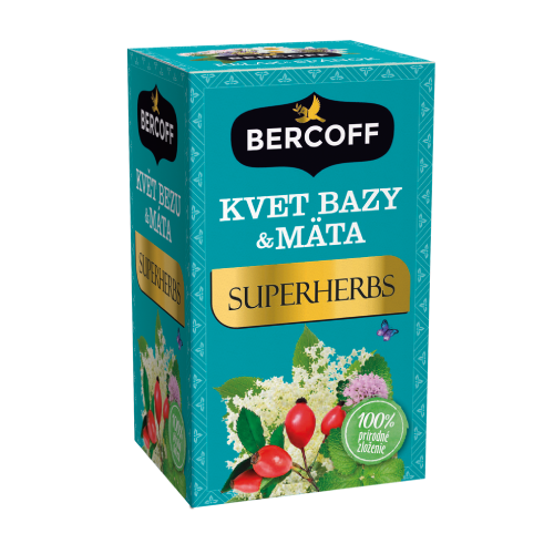 Herbata ziołowa – bez i mięta, 15 x 2 g