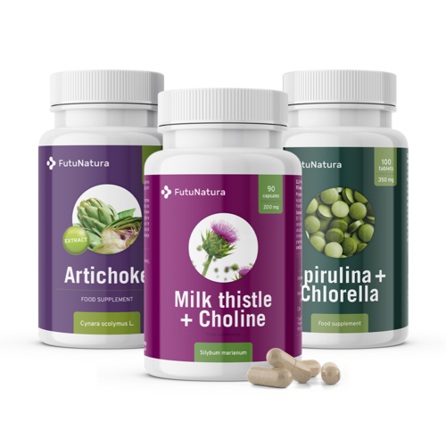 DETOX: Ostropest Plamisty + Karczoch + Algi, zestaw