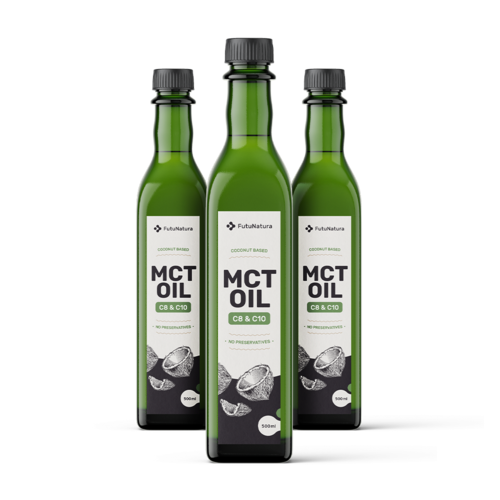 3x MCT C8:C10 Olej kokosowy Premium, razem 1500 ml