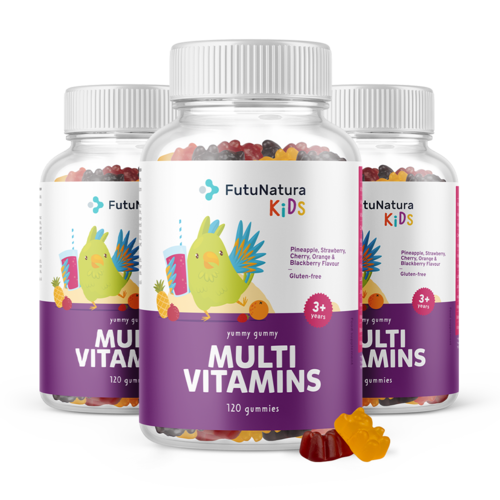 3x MULTI VITAMINS – Żelki dla dzieci z multiwitaminami, razem 360 żelek