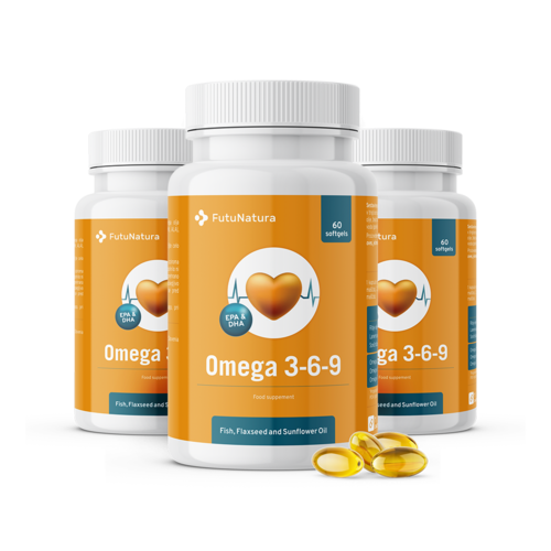 3x Omega 3 6 9, razem 180 miękkich kapsułek
