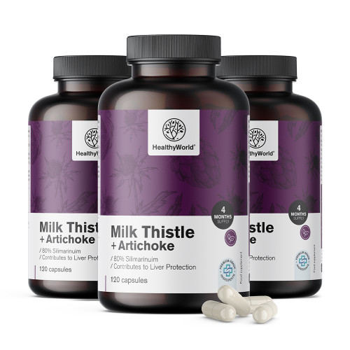 3x Ostropest plamisty + karczoch, razem 360 kapsułek