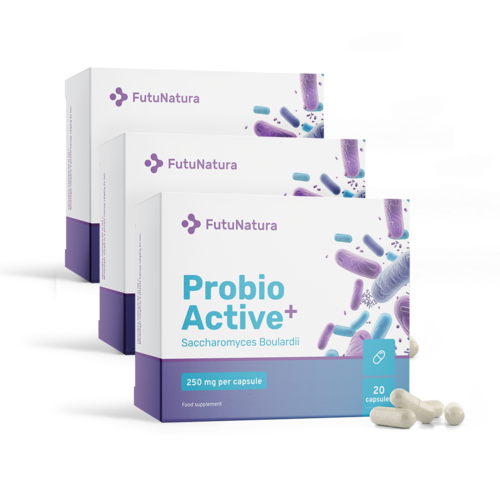 3x Probio Active PLUS - Saccharomyces boulardii 250 mg, razem 60 kapsułek