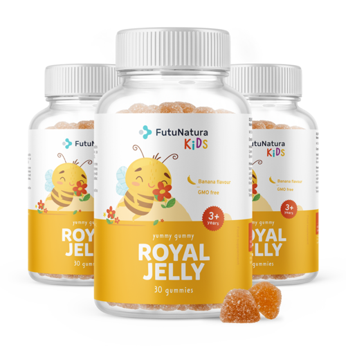 3x ROYAL JELLY  – Żelki dla dzieci z mleczkiem pszczelim, razem 90 żelków