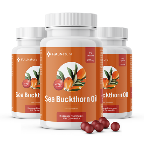 3x Olej z rokitnika 1200 mg, razem 270 kapsułek