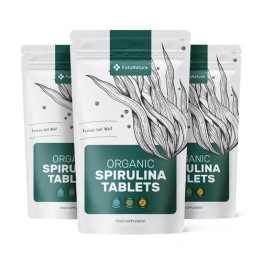 3x BIO Spirulina 400 mg, razem 1125 tabletek