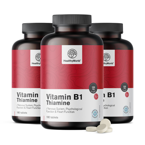 3x Witamina B1 – tiamina 100 mg, razem 540 tabletek