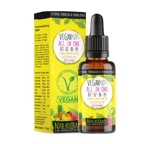 Wegańskie witaminy i minerały w kroplach - dla dzieci, 20 ml