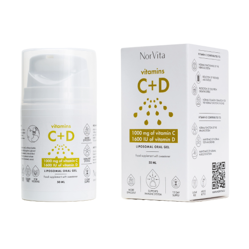 Liposomalna witamina C + D3 w żelu.
