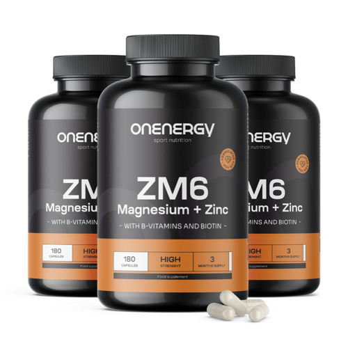 3x ZM6 - Magnez z cynkiem, razem 540 kapsułek