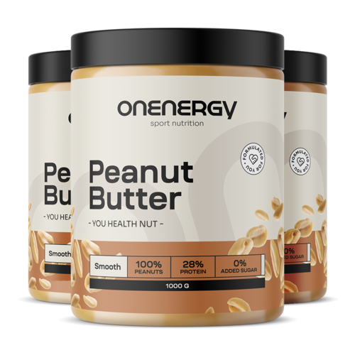 3x Krem z orzeszków ziemnych – gładki, razem 3000 g