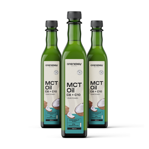 3x MCT C8:C10 Olej kokosowy premium, razem 1500 ml