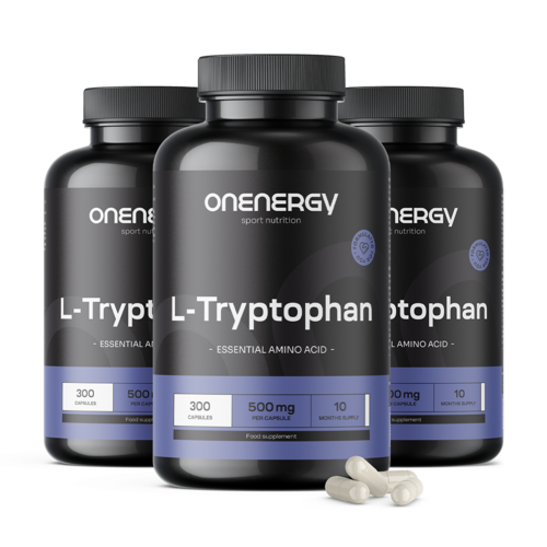 3x L-tryptofan 500 mg, razem 900 kapsułek