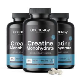 3x Monohydrat kreatyny 3000 mg GIGA CAPS, razem 1200 kapsułek